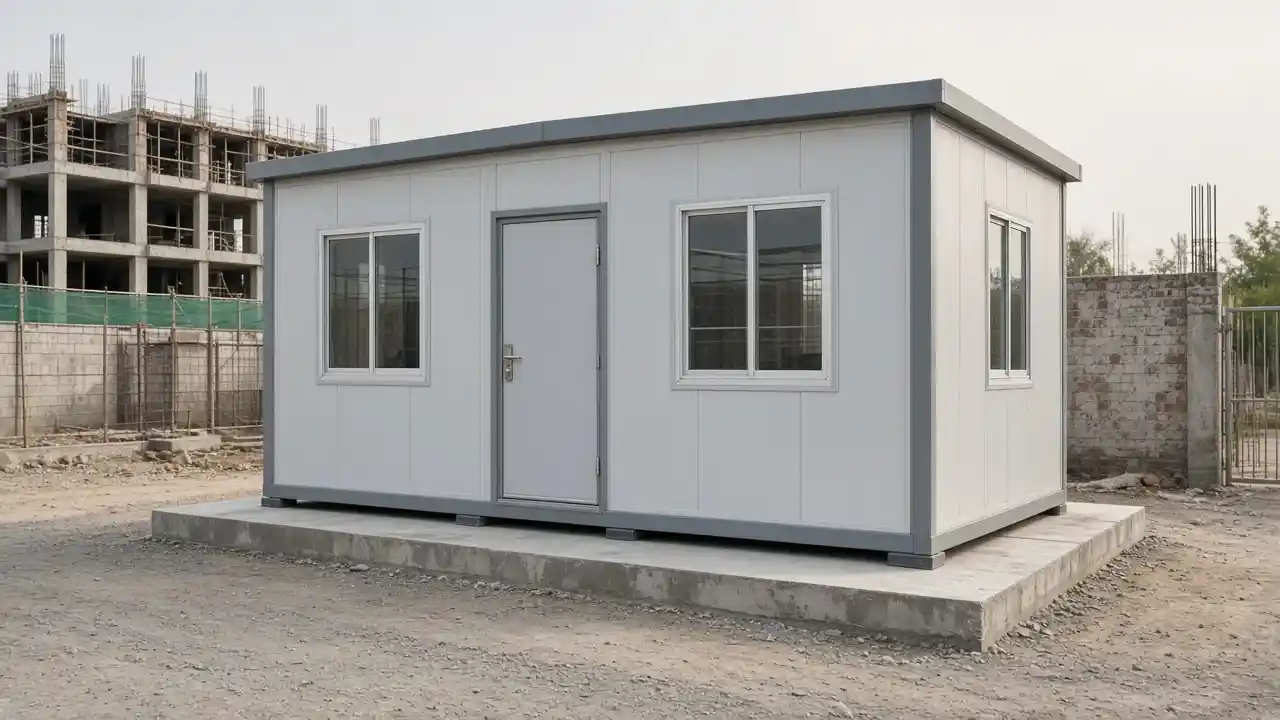construction site setup checklist Pakistan site office cabin on pad
