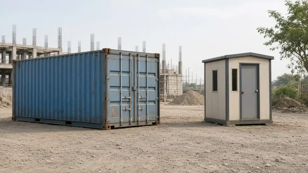 construction site setup checklist Pakistan storage container and washroom